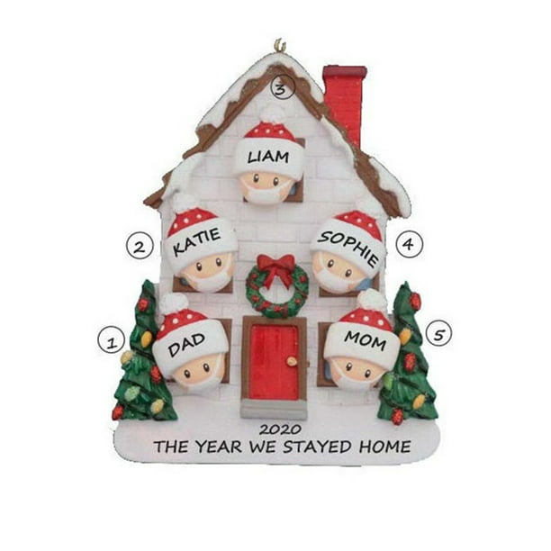 Stay Home Christmas 2020 Bauble Lockdown Gift Christmas Tree Decoration Family 
